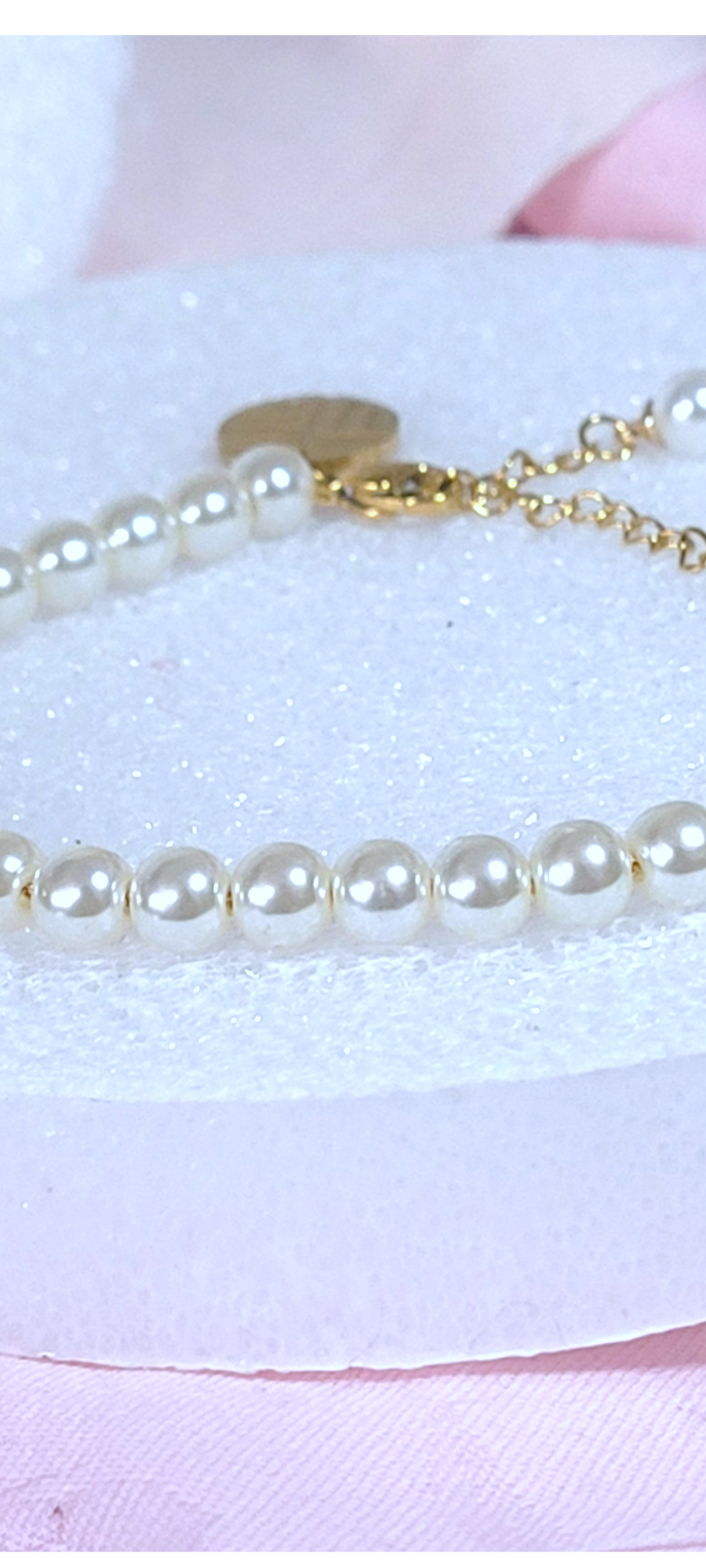 Faux Pearl Stainless Steel Bracelet