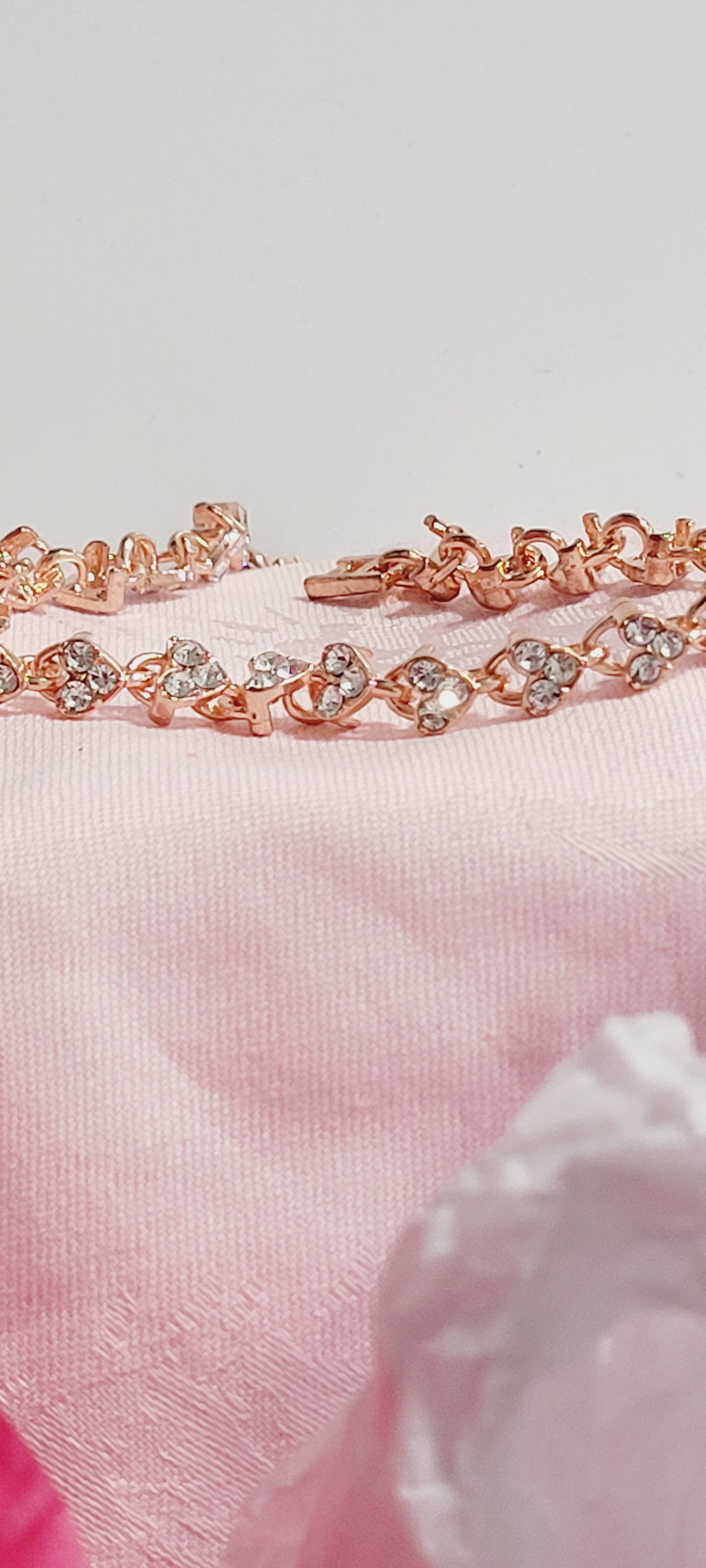 Rose Gold Tennis Bracelet 
Elegant