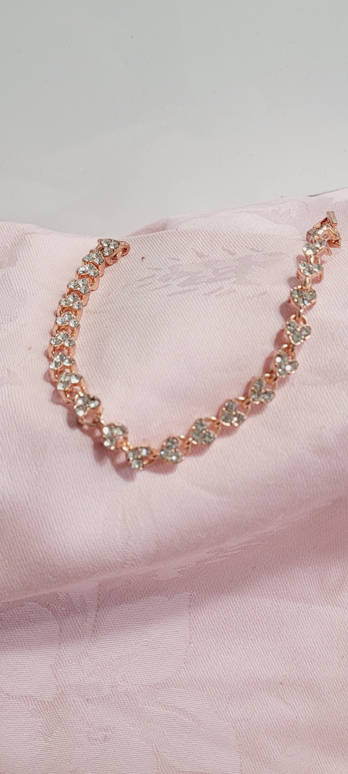 Rose Gold Tennis Bracelet 
Elegant