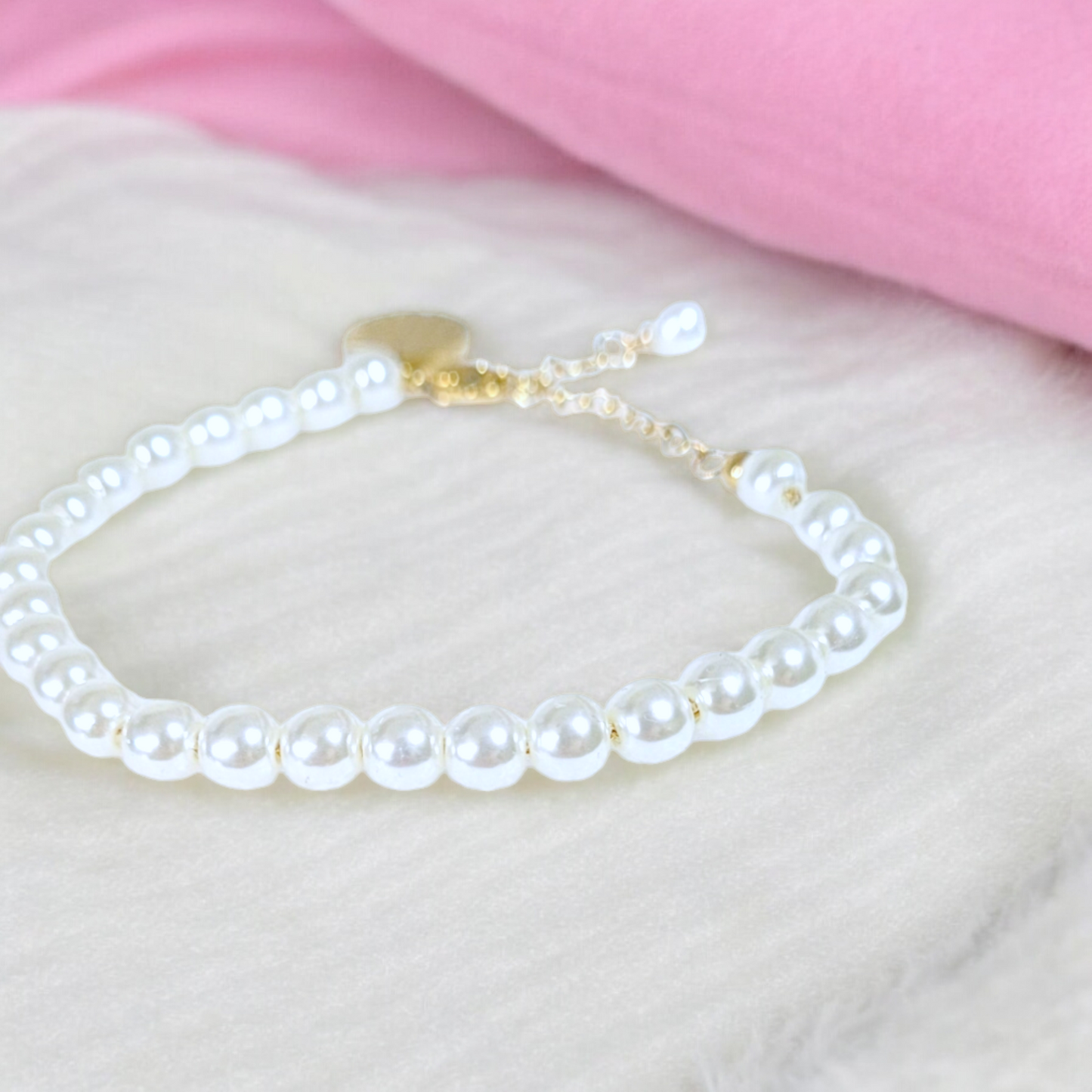 Faux Pearl Stainless Steel Bracelet