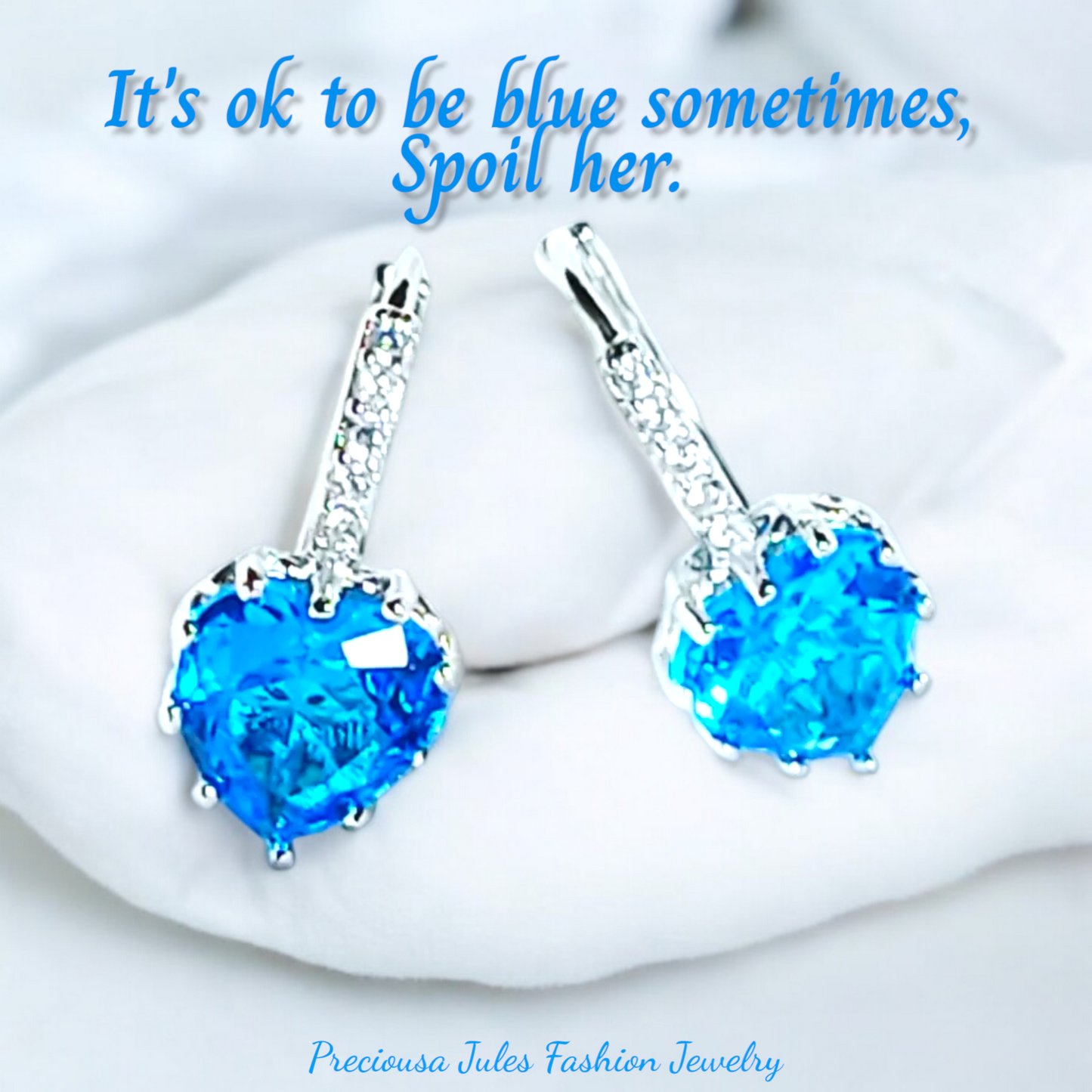 Women's Luxury Love Heart Rhinestone white Gold Plated Leverback drop Earrings