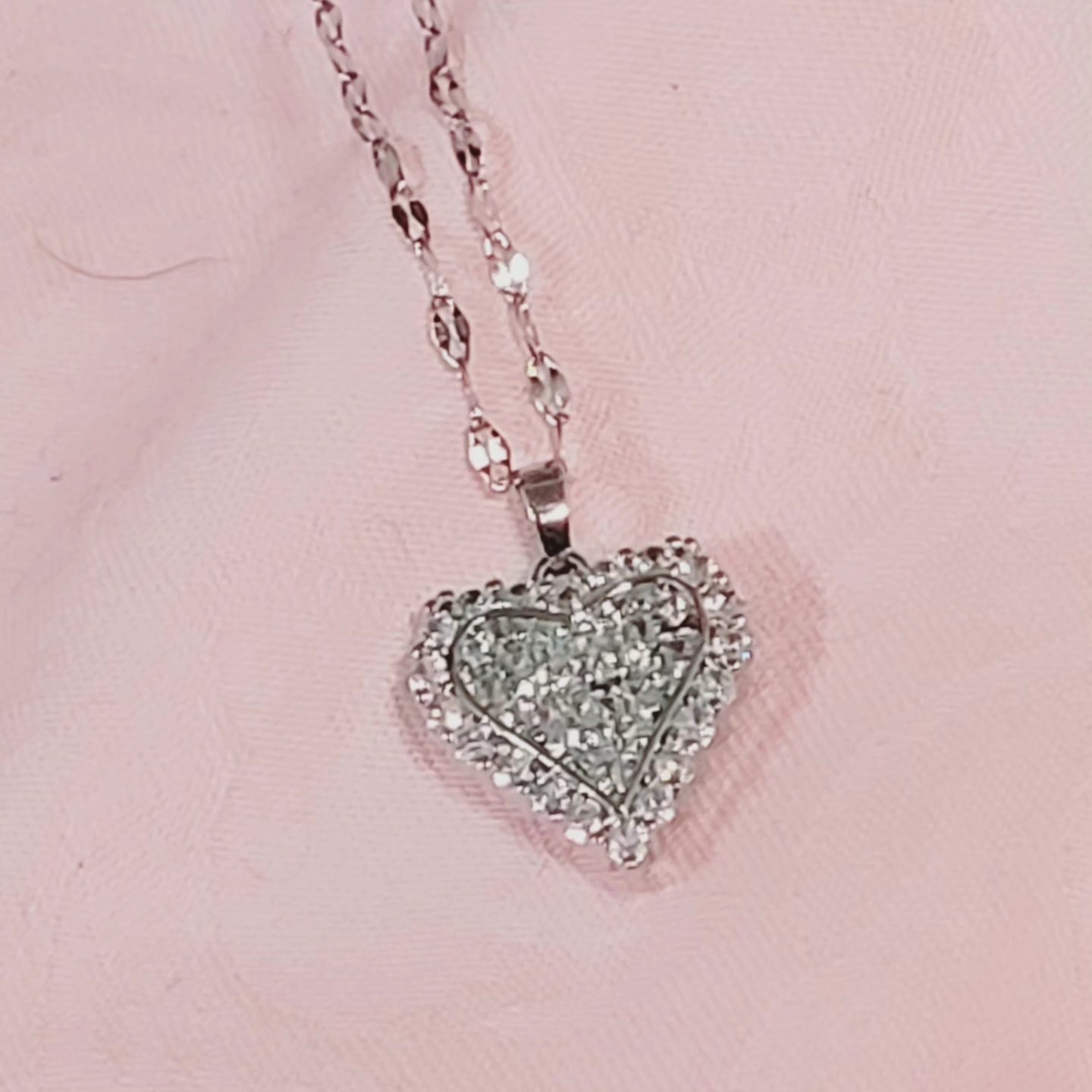 Silver Plated Luxury Geometric Heart Necklaces