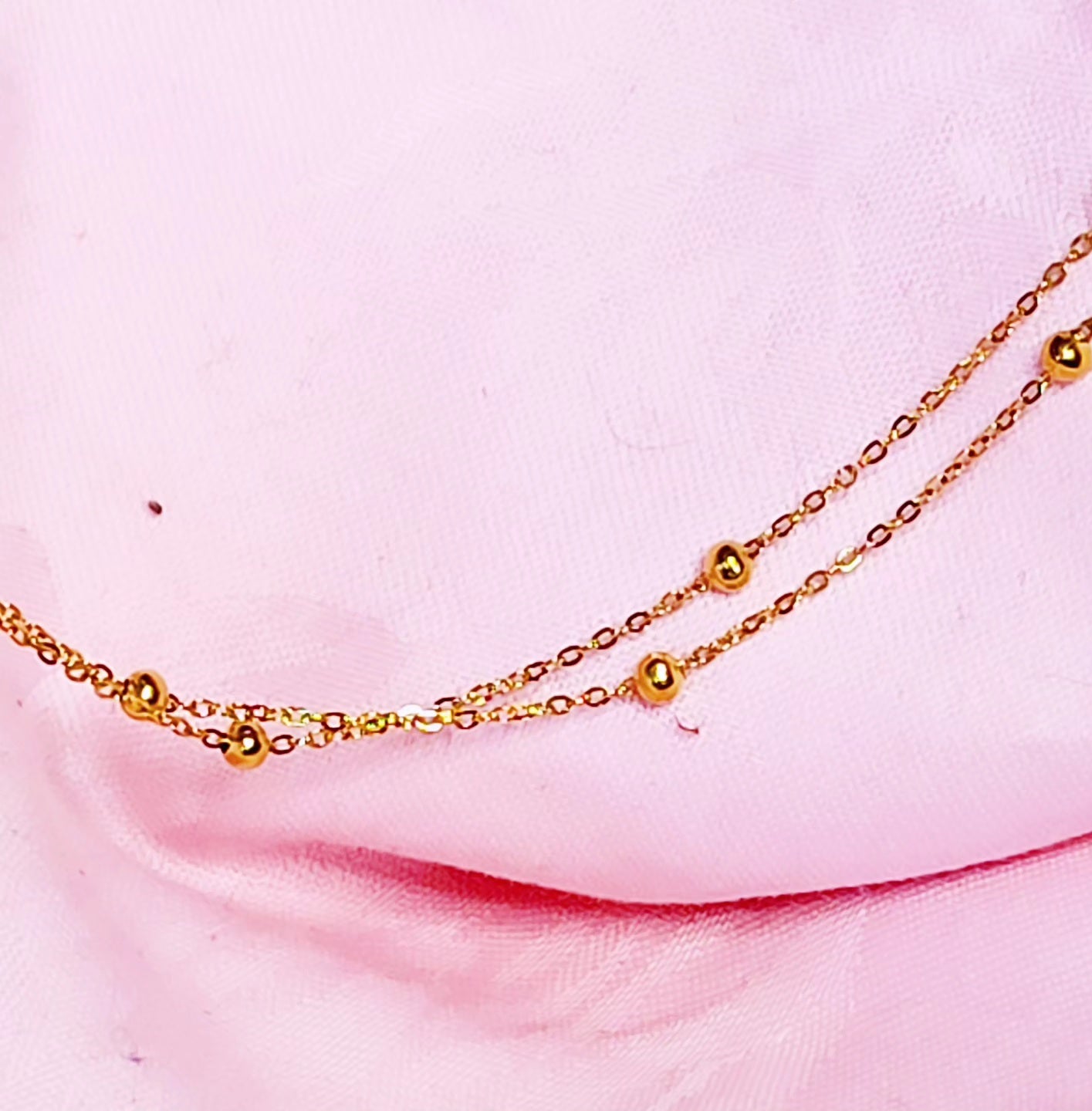 Sweet Solid Gold Color Steel Anklet