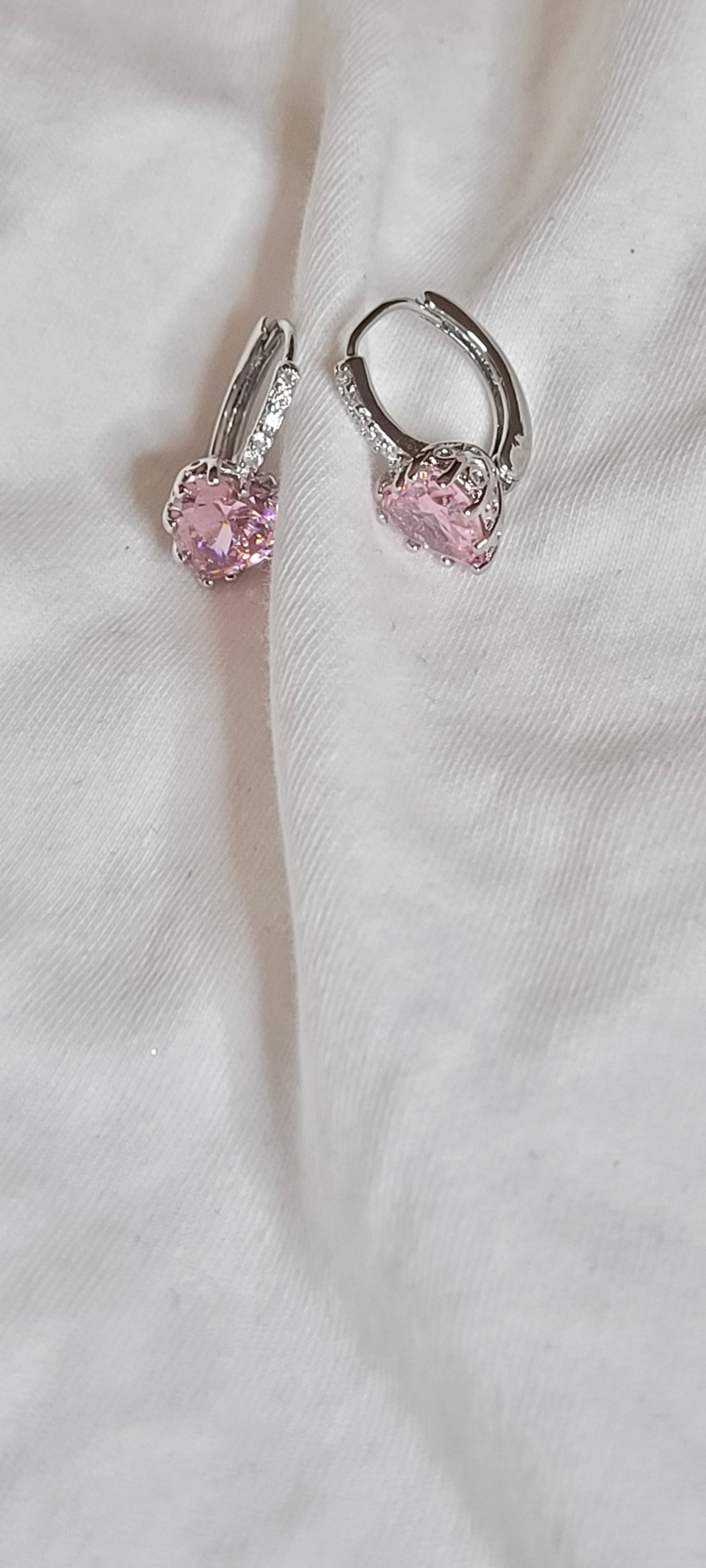 Fashion Charming Elegant Heart Shaped Zircon Clip Earrings