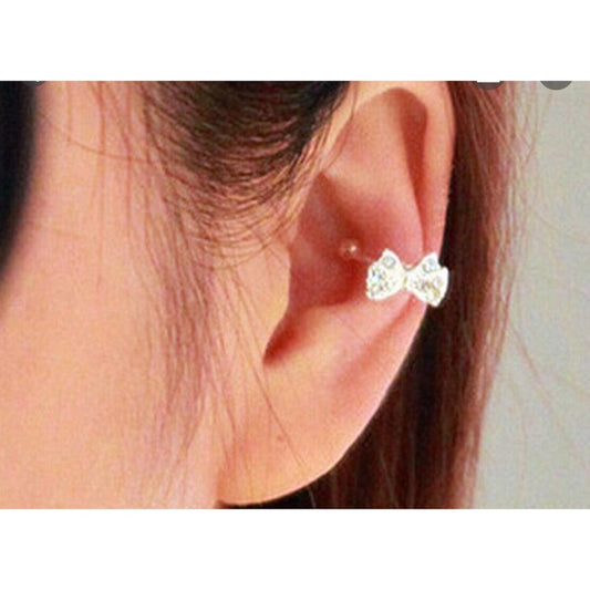 Womens Fashion Rhinestone U-shaped ear cuff clip earring